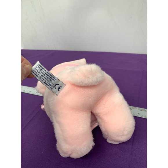 Aurora 9 Inch Pink Teddy Bear Lovie Blanket Baby Girl Embroirded Feet Night Hat - Picture 9 of 11